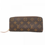Louis Vuitton Wallet Monogram Portefeuille Clemence Brown Rose Velours