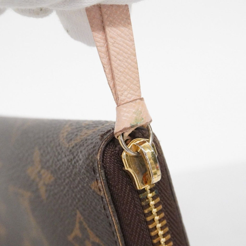 Louis Vuitton Wallet Monogram Portefeuille Clemence Brown Rose Velours — view 8