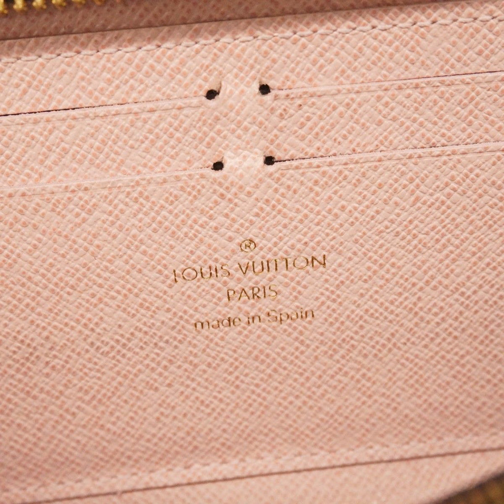 Louis Vuitton Wallet Monogram Portefeuille Clemence Brown Rose Velours — view 4