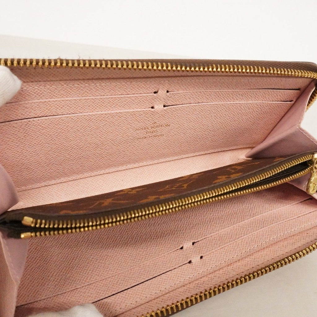 Louis Vuitton Wallet Monogram Portefeuille Clemence Brown Rose Velours — view 3