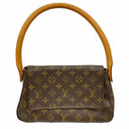 Louis Vuitton Shoulder Bag Monogram Mini Looping Brown