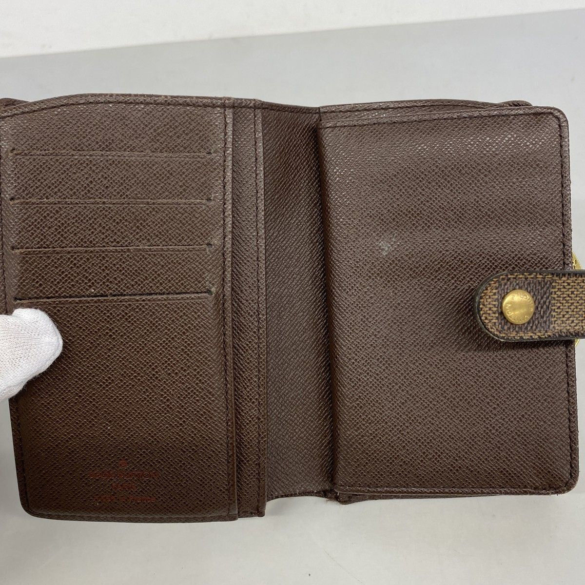 Louis Vuitton Wallet Damier Porte-Monnaie Vier Viennois Ebene — view 3