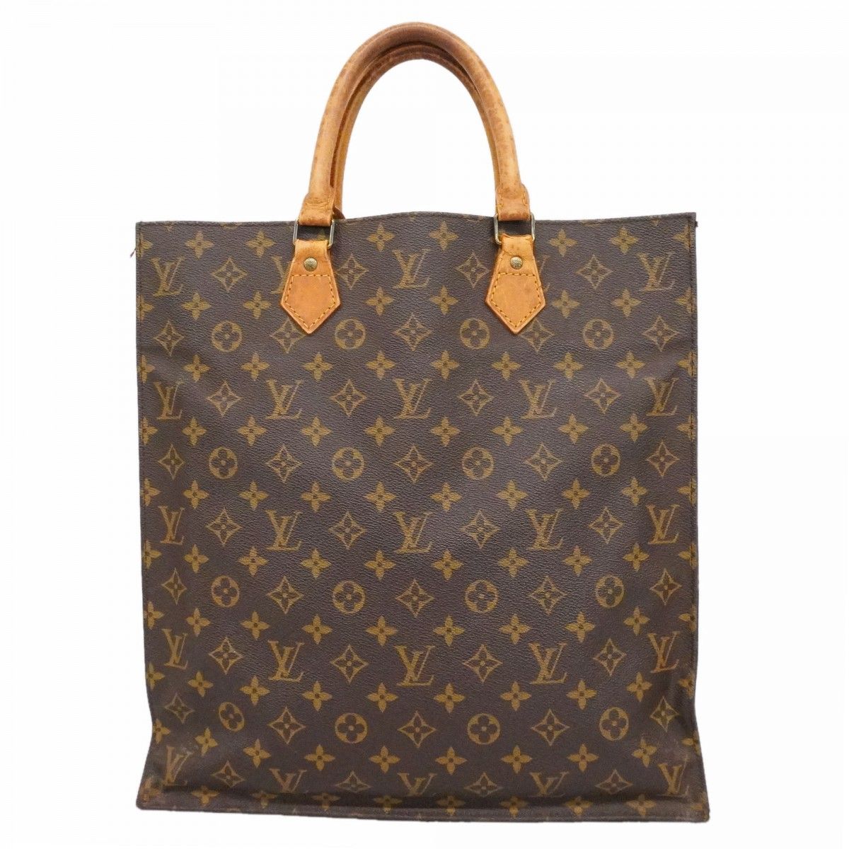 Louis Vuitton Tote Monogram Sac Plat Brown