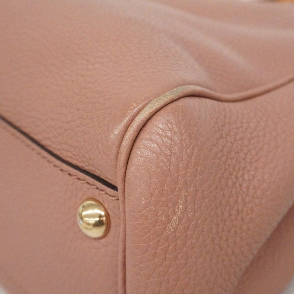Gucci Handbag Bamboo Leather Pink Champagne Gold — view 7