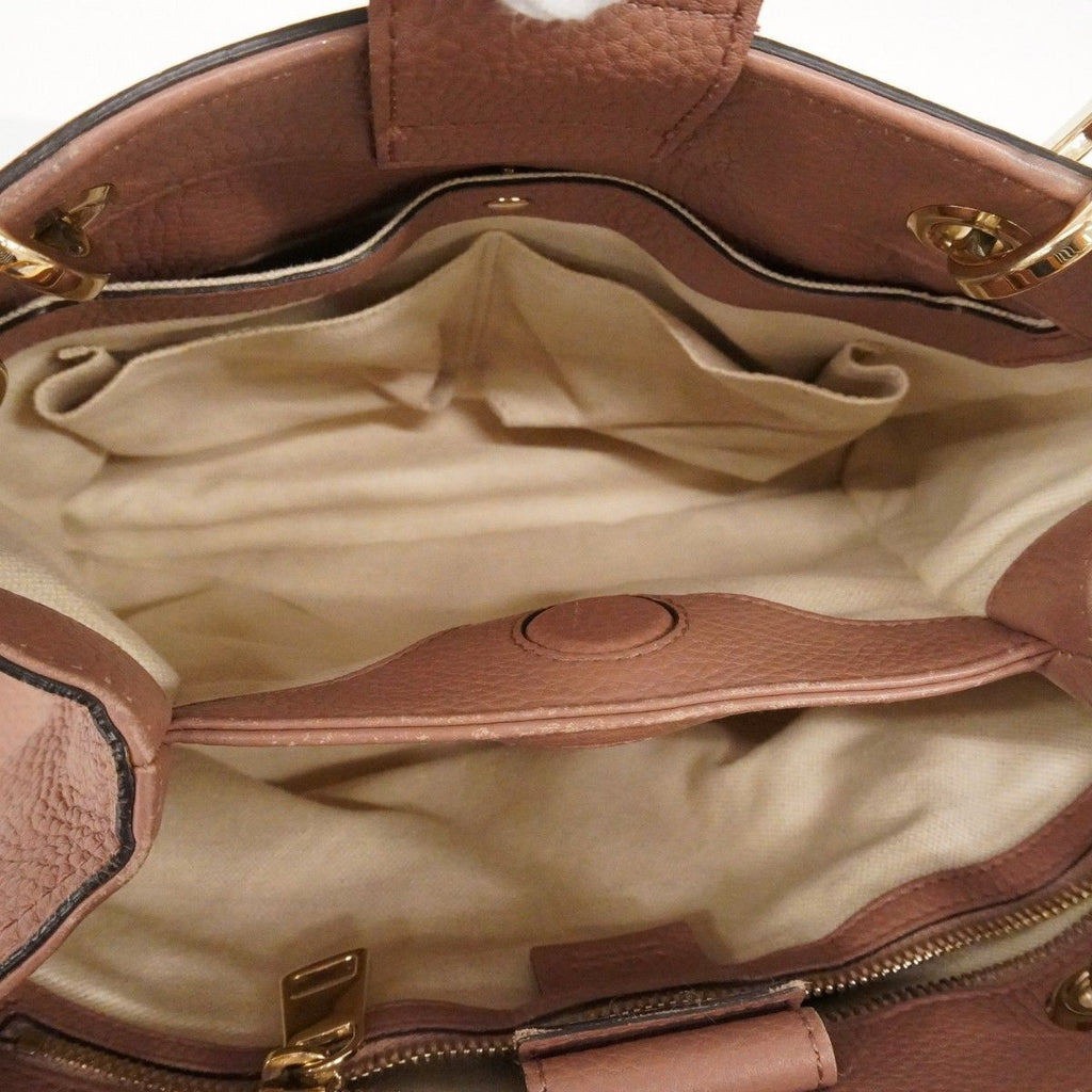 Gucci Handbag Bamboo Leather Pink Champagne Gold — view 4
