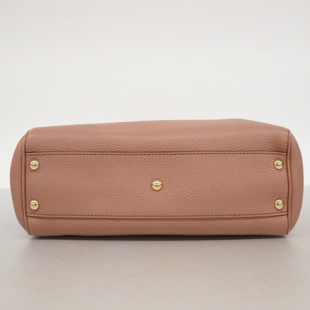 Gucci Handbag Bamboo Leather Pink Champagne Gold — view 3