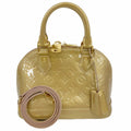 Louis Vuitton Handbag Vernis Alma BB Beige Poudre 2-Way