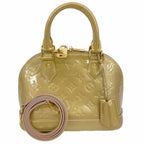 Louis Vuitton Handbag Vernis Alma BB Beige Poudre 2-Way