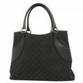 Gucci Tote GG Canvas Black Silver