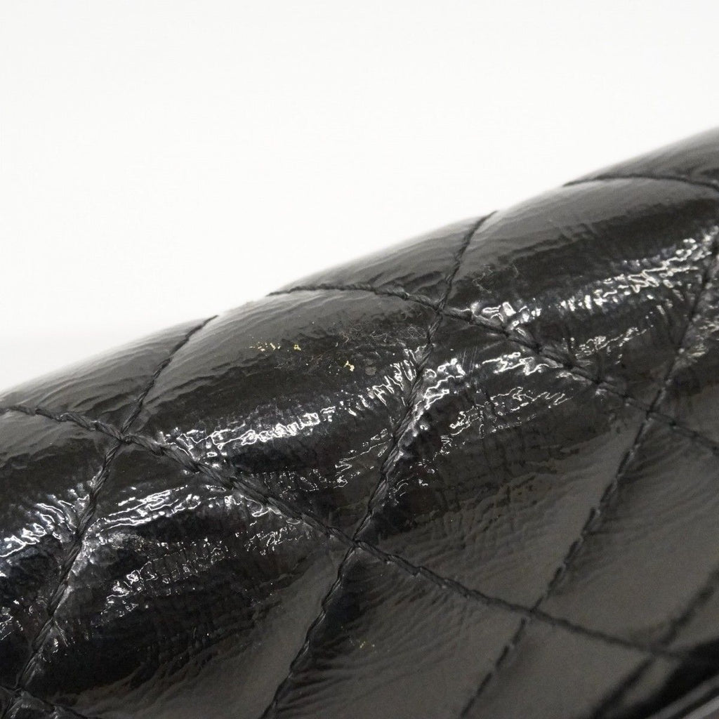 Chanel Shoulder Bag 2.55 Patent Leather Black Silver — view 8