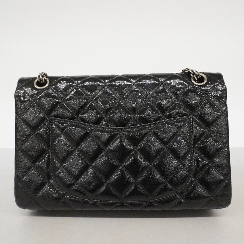 Chanel Shoulder Bag 2.55 Patent Leather Black Silver — view 9