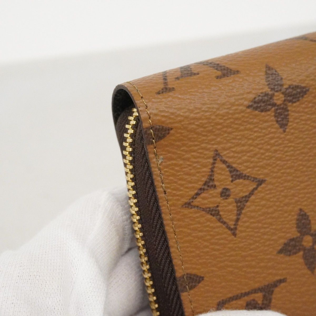 Louis Vuitton Wallet Monogram Reverse Zippy Light Brown — view 5