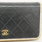 Chanel Wallet Quilted Lambskin Black Gold — view 8