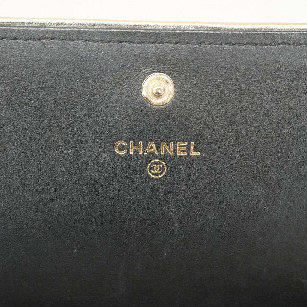 Chanel Wallet Quilted Lambskin Black Gold — view 4