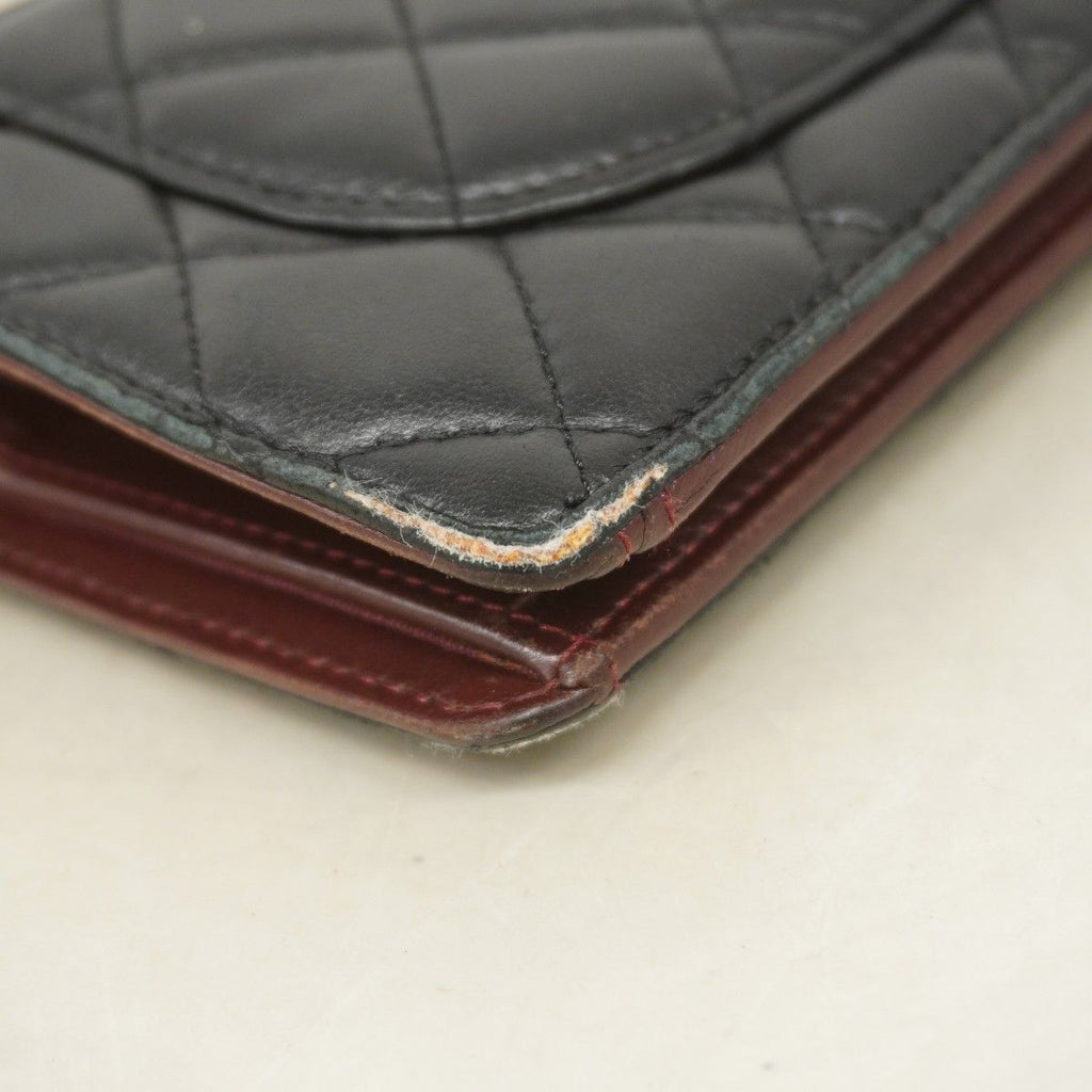 Chanel Wallet Quilted Lambskin Black Silver — view 5