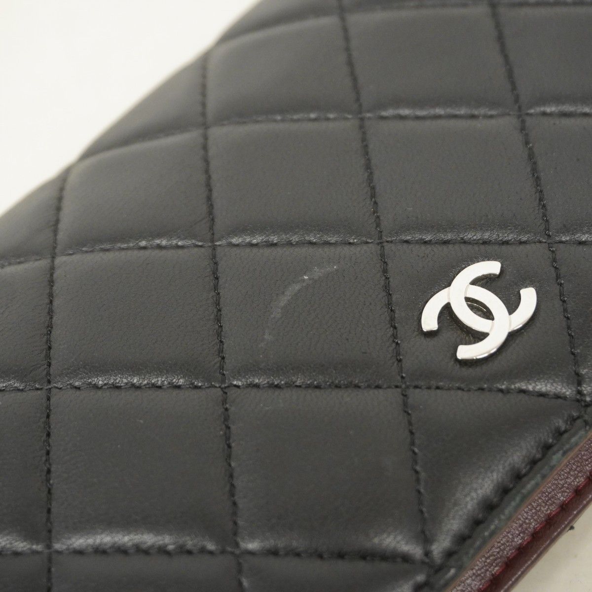 Chanel Wallet Quilted Lambskin Black Silver — view 8