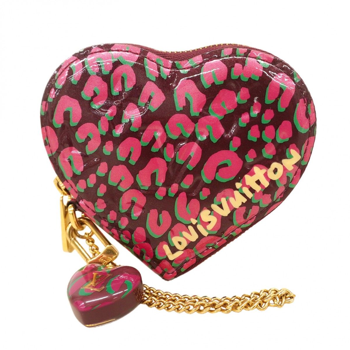 Louis Vuitton Coin Case Vernis Leopard Portomonecle Bordeaux Pink