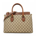 Gucci Handbag GG Supreme Brown Gold 2-Way