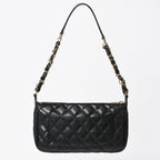 Chanel Chain Shoulder Bag Quilted Caviar Leather CC Logo Black Pouch — view 2