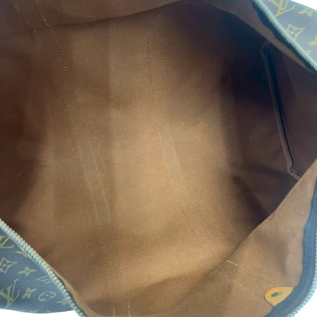 Louis Vuitton Vintage Keepall 50 Monogram Leather Boston Bag Brown — view 9