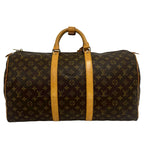 Louis Vuitton Vintage Keepall 50 Monogram Leather Boston Bag Brown — view 3