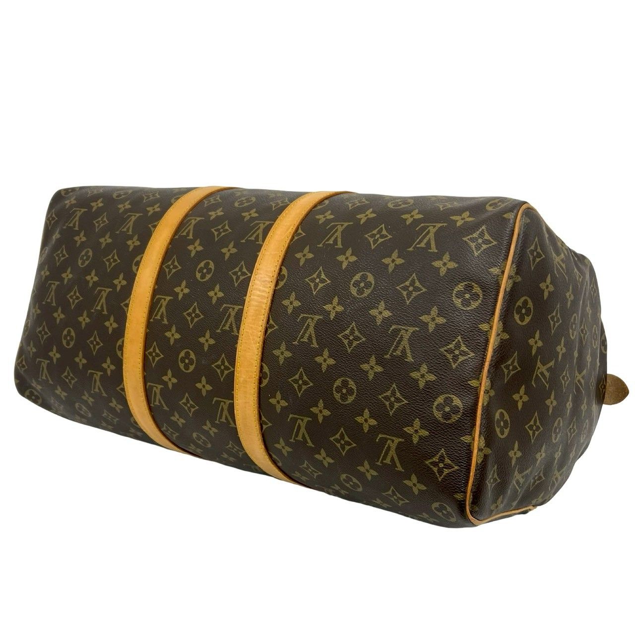 Louis Vuitton Vintage Keepall 50 Monogram Leather Boston Bag Brown — view 8