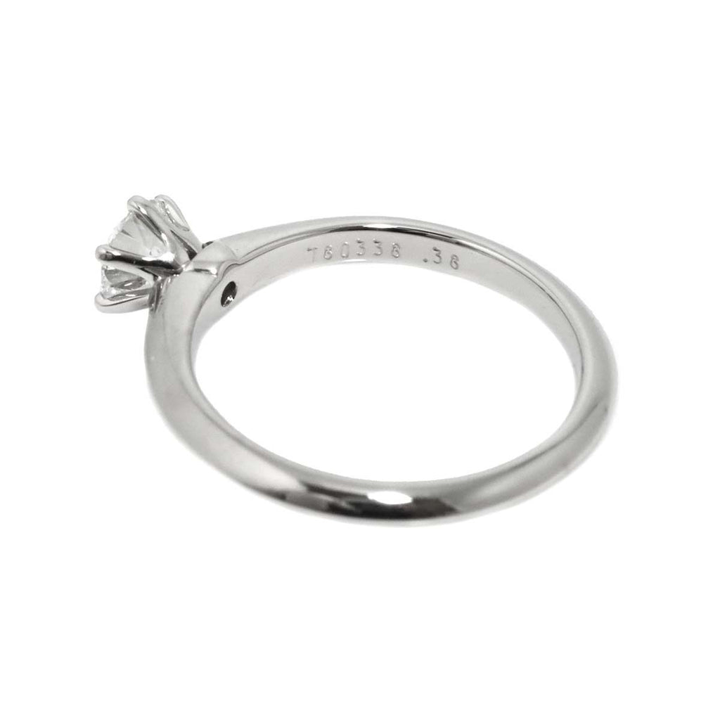 Tiffany & Co Solitaire Ring Diamond Pt Platinum — view 4