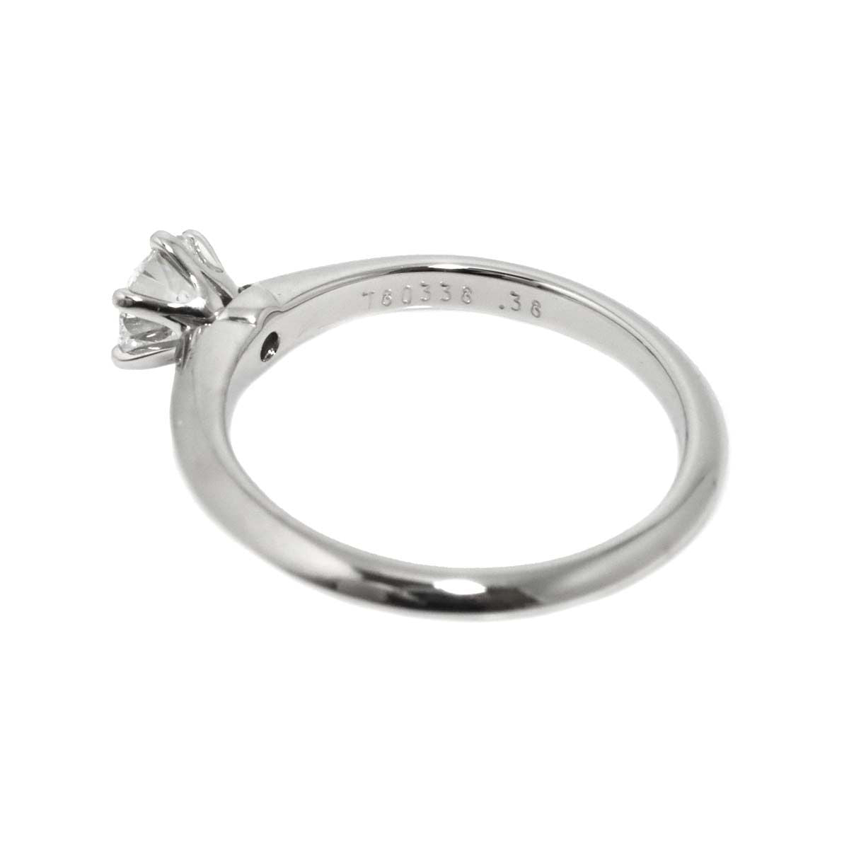 Tiffany & Co Solitaire Ring Diamond Pt Platinum — view 4