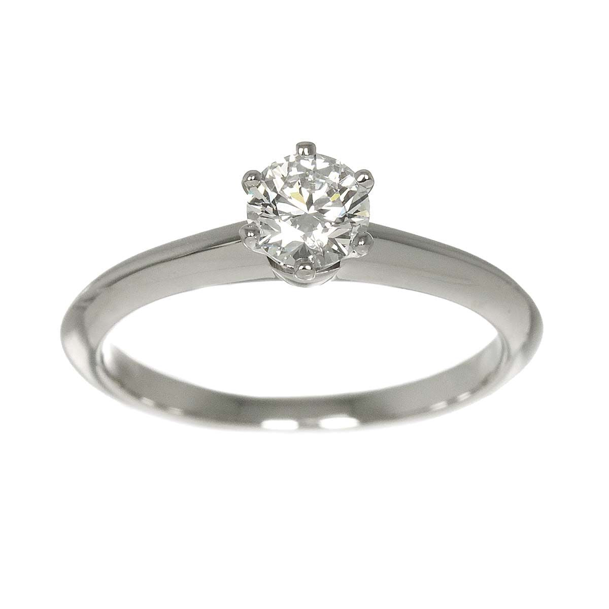Tiffany & Co Solitaire Ring Diamond Pt Platinum — view 2