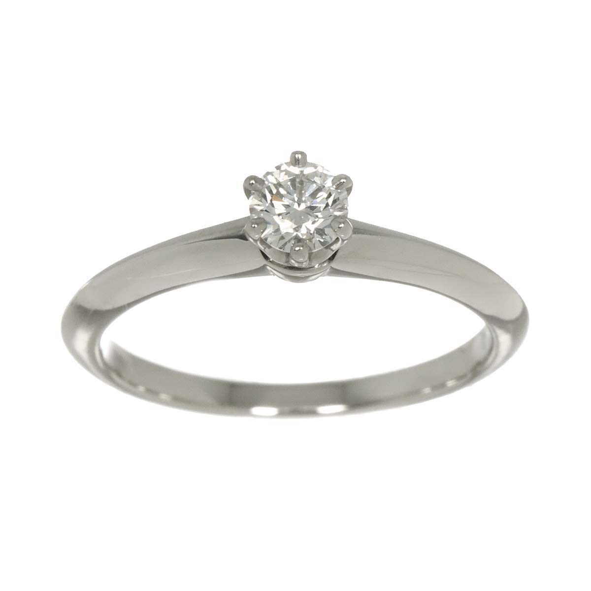 Tiffany & Co Solitaire Ring Diamond Pt Platinum — view 2