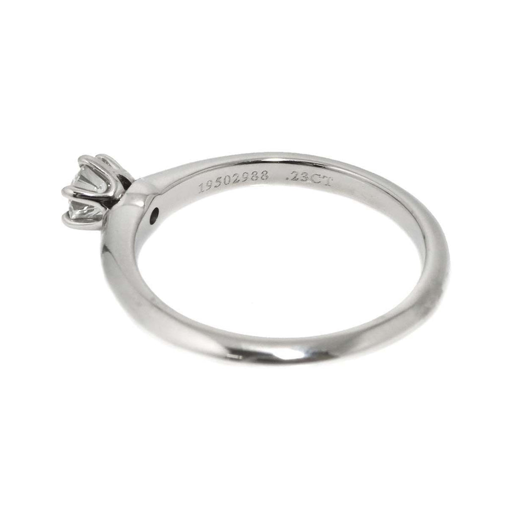 Tiffany & Co Solitaire Ring Diamond Pt Platinum — view 4