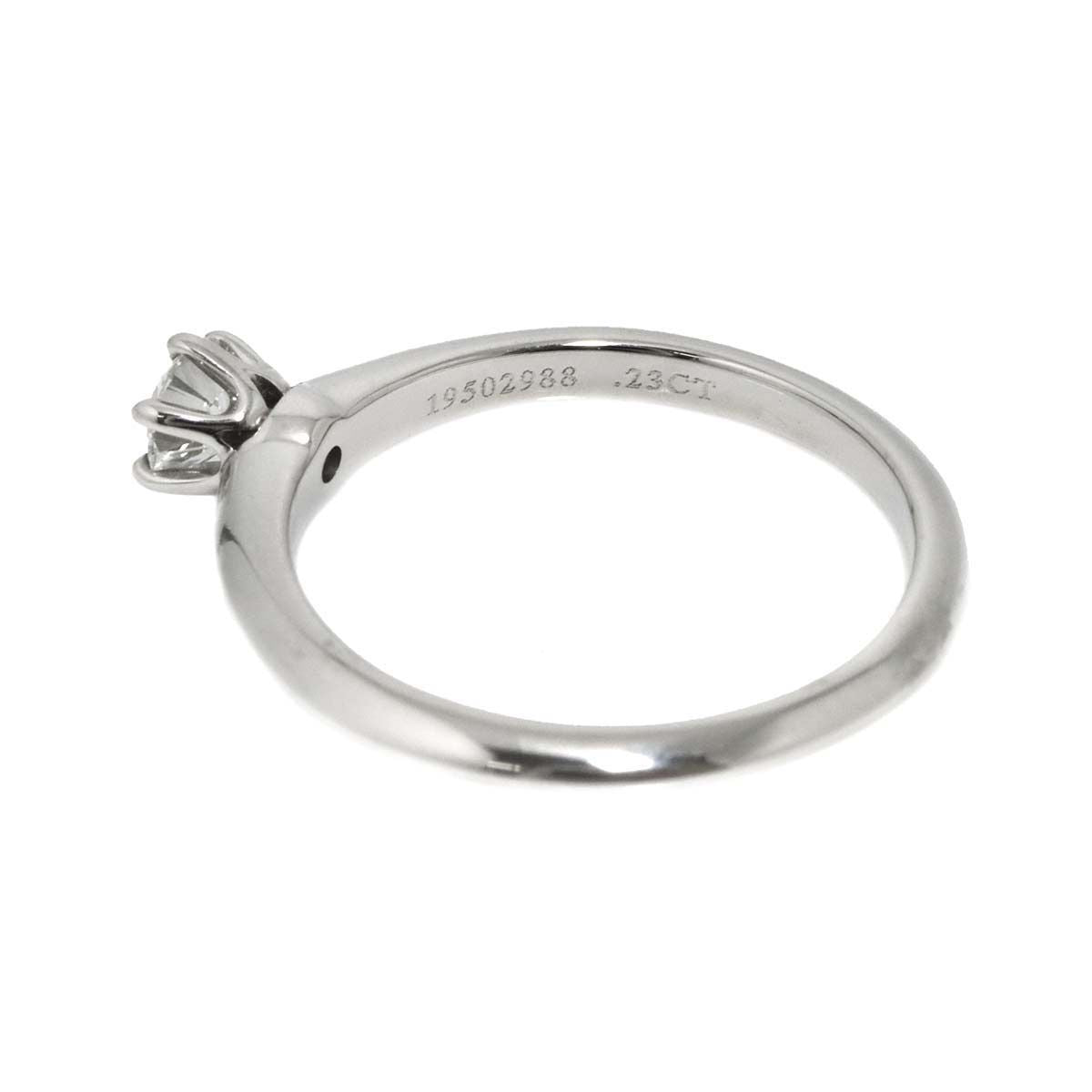 Tiffany & Co Solitaire Ring Diamond Pt Platinum — view 4