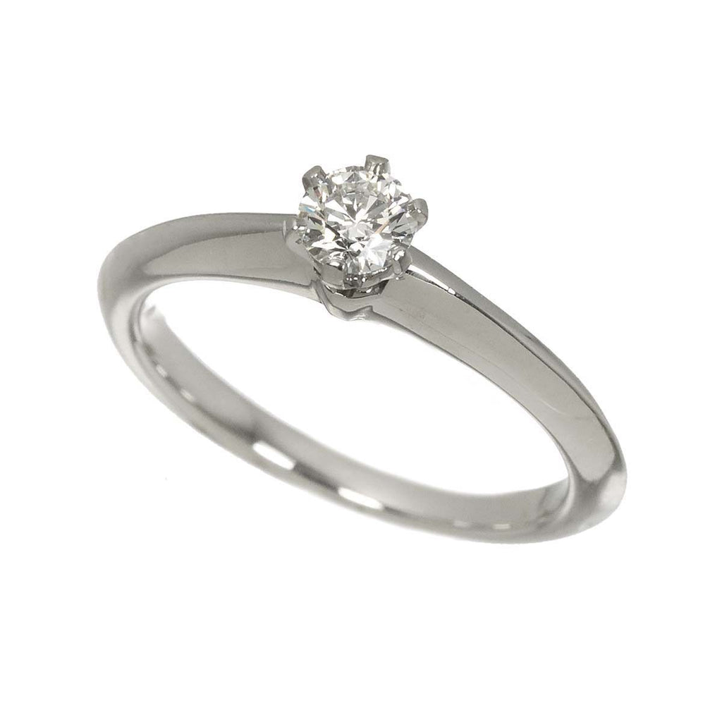 Tiffany & Co Solitaire Ring Diamond Pt Platinum — view 5