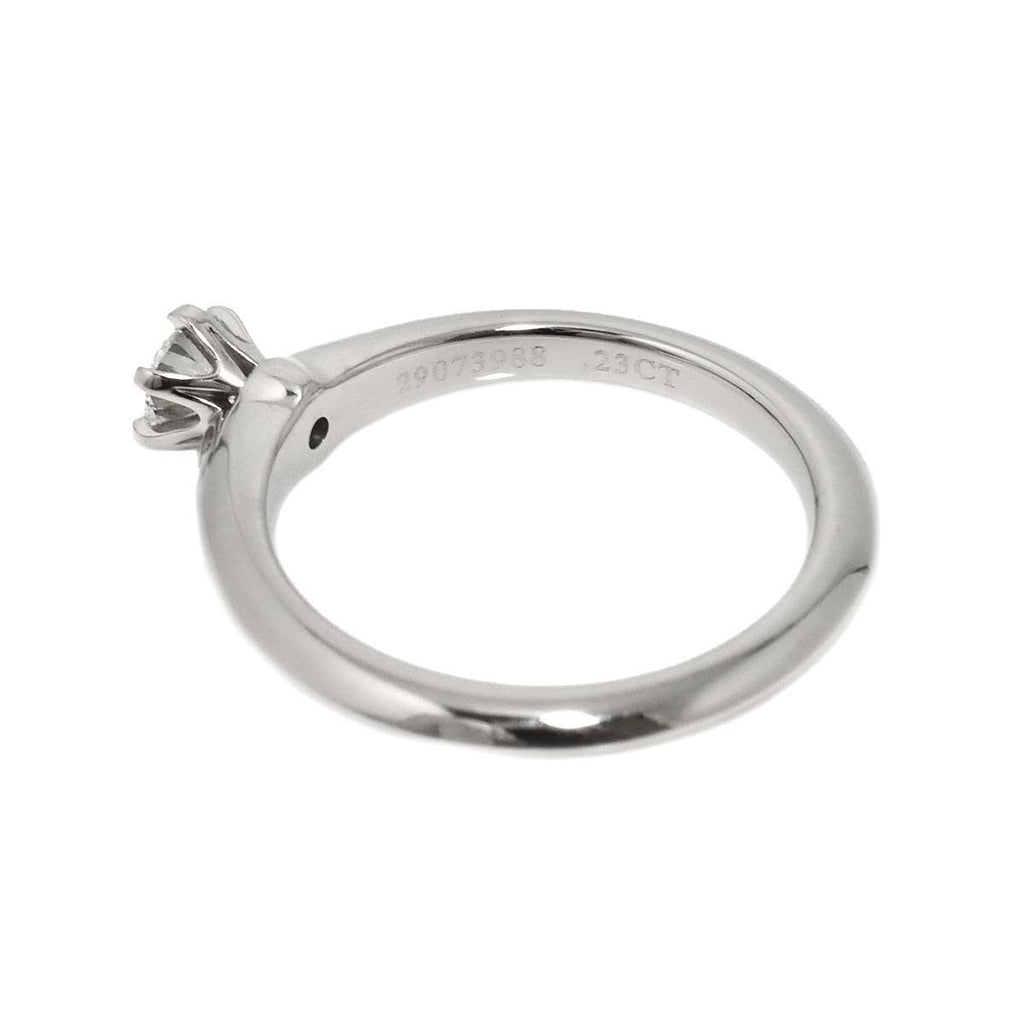 Tiffany & Co Solitaire Ring Diamond Pt Platinum — view 4