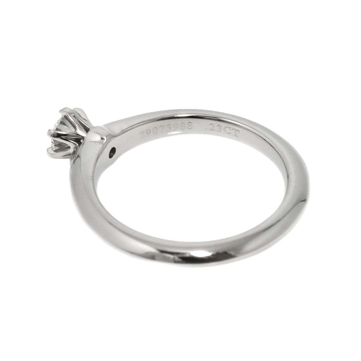 Tiffany & Co Solitaire Ring Diamond Pt Platinum — view 4
