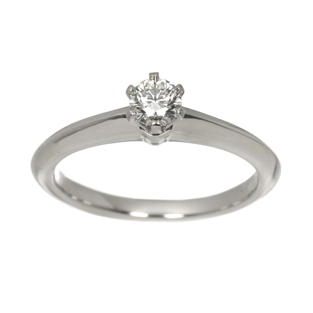 Tiffany & Co Solitaire Ring Diamond Pt Platinum — view 2