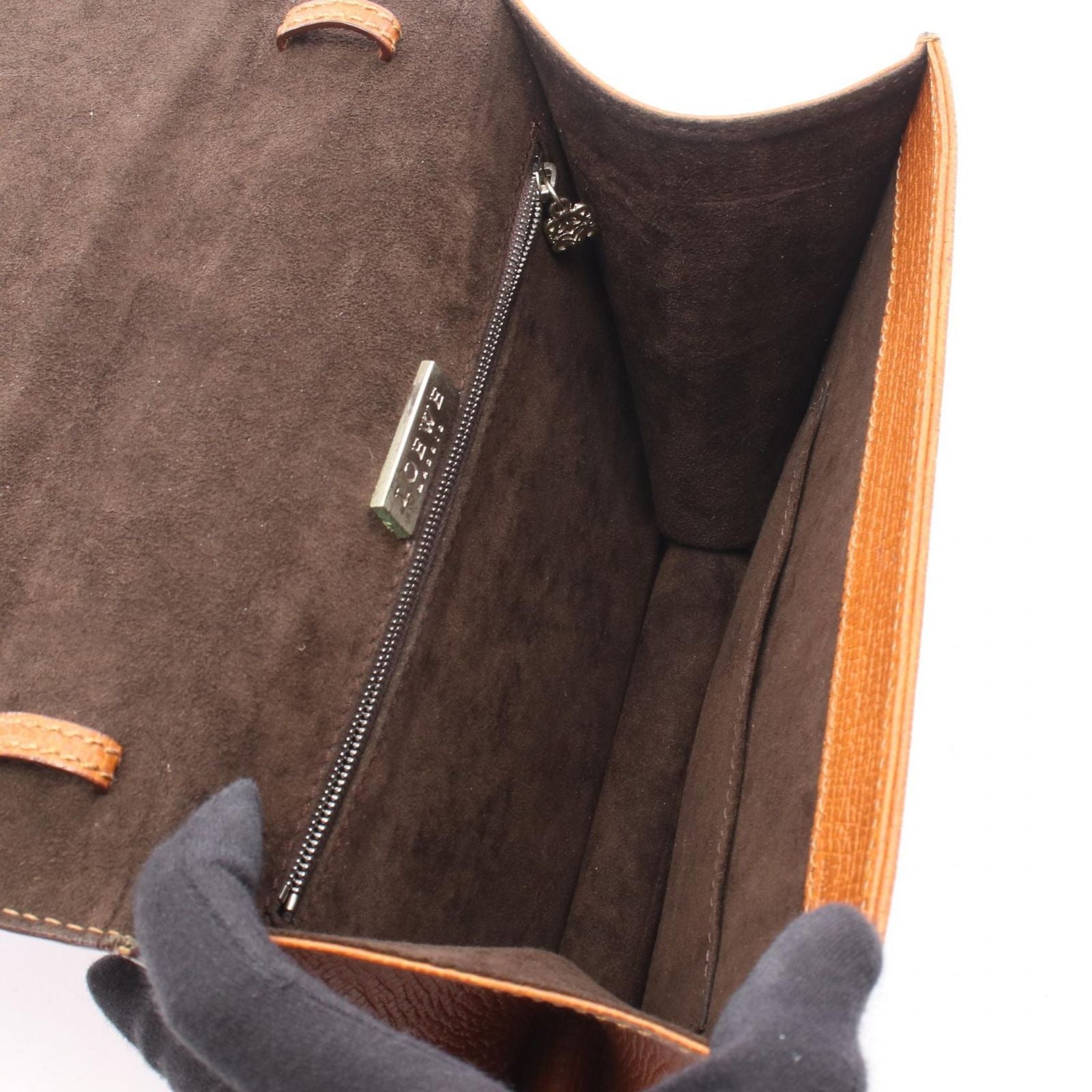 Loewe Handbag Barcelona Brown Leather — view 3