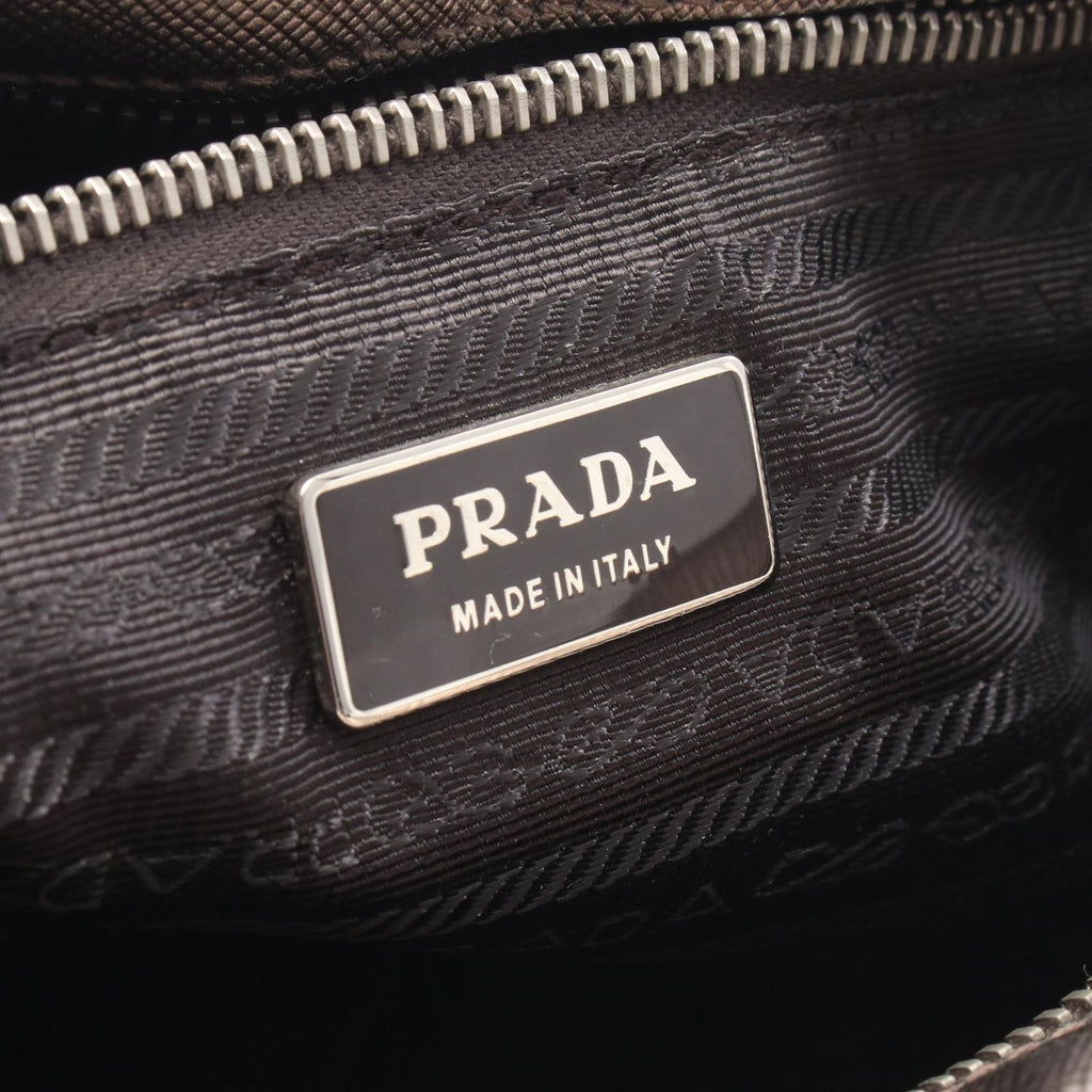 Prada Handbag Galleria Gold Leather Triangle Logo Hand — view 4