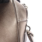 Prada Handbag Galleria Gold Leather Triangle Logo Hand — view 9