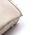 Prada Handbag Galleria Gold Leather Triangle Logo Hand — view 8