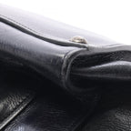 Prada Handbag Glace'calf 2-Way Black Leather Triangle Logo Shoulder — view 8