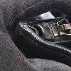 Prada Handbag Glace'calf 2-Way Black Leather Triangle Logo Shoulder — view 6