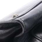 Prada Handbag Glace'calf 2-Way Black Leather Triangle Logo Shoulder — view 9