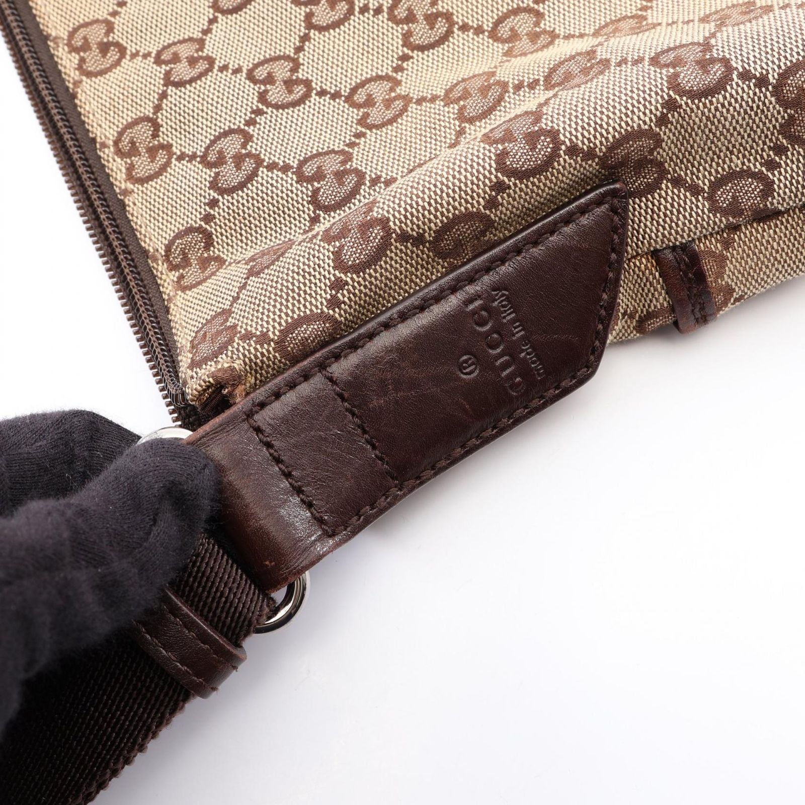 Gucci Shoulder Bag GG Canvas Beige Brown — view 9