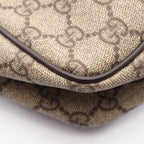 Gucci Shoulder Bag GG Supreme Beige Dark Brown Canvas Leather — view 7