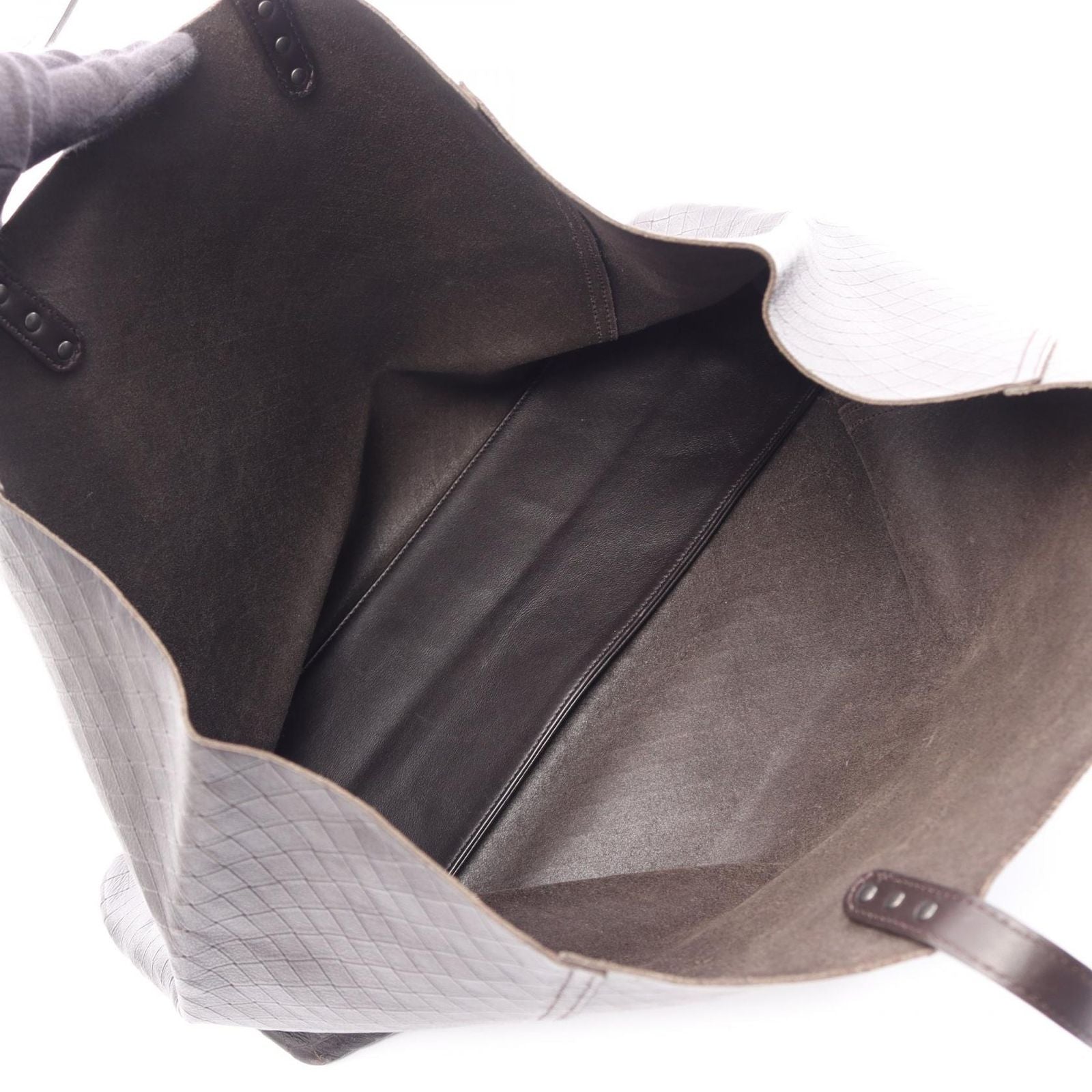 Bottega Veneta Tote Intrecce Omillage Papillon Dark Brown Leather Large — view 3