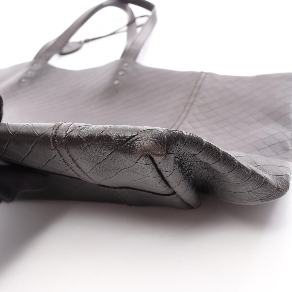 Bottega Veneta Tote Intrecce Omillage Papillon Dark Brown Leather Large — view 8