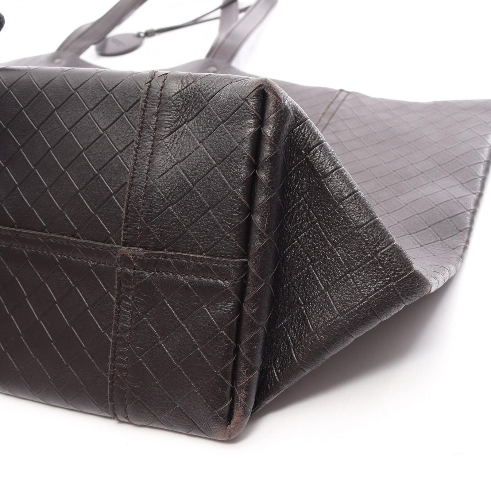 Bottega Veneta Tote Intrecce Omillage Papillon Dark Brown Leather Large — view 7