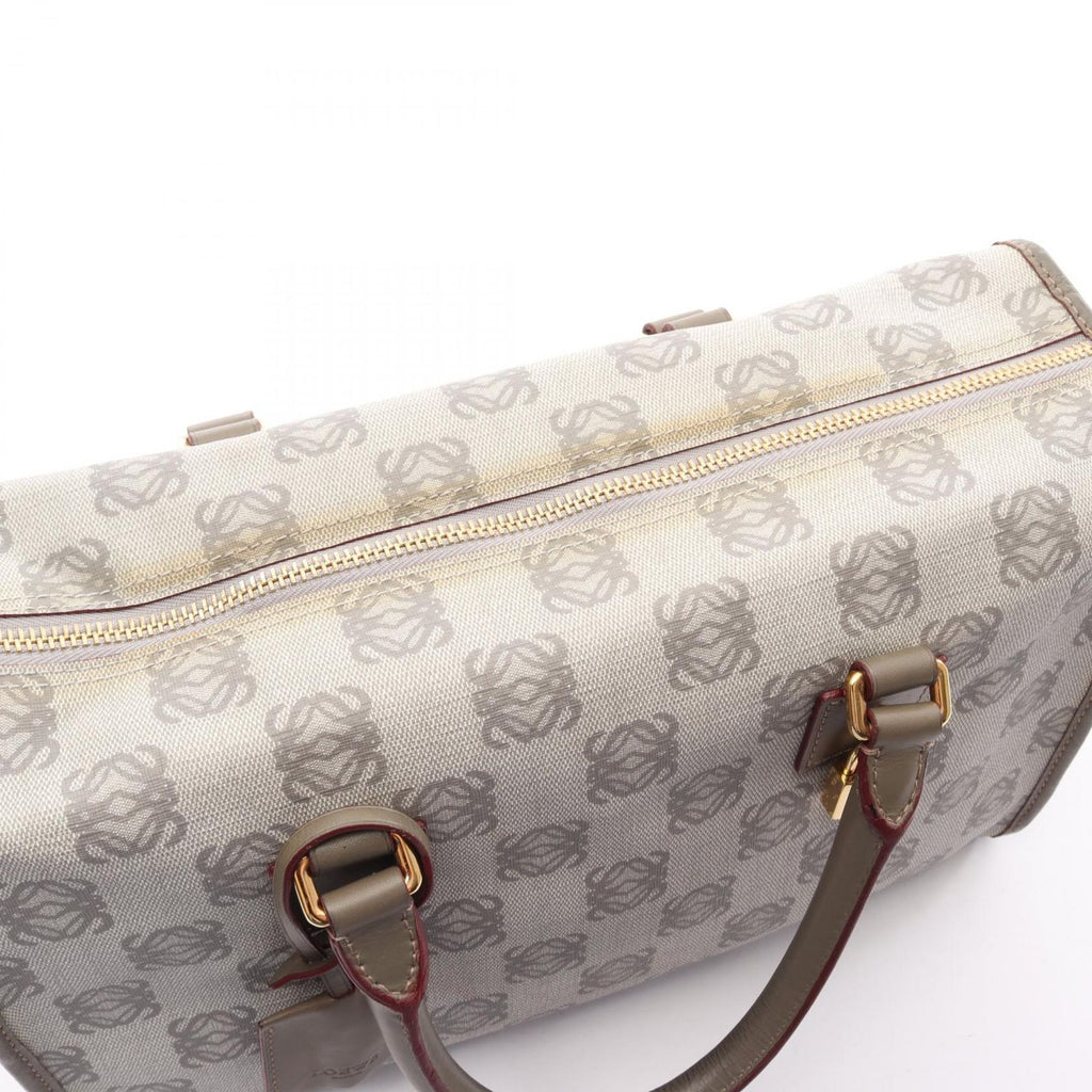 Loewe Tote Anagram Gray Canvas Leather Boston — view 8