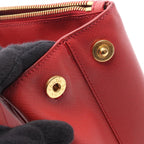 Prada Handbag Galleria Red Leather Hand — view 7